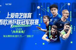 乒乓球欧冠来袭！樊振东率隊(duì)冲四(sì)連(lián)冠 “中(zhōng)国德(dé)比(bǐ)”或將(jiāng)上演，爱奇艺体育免费直播