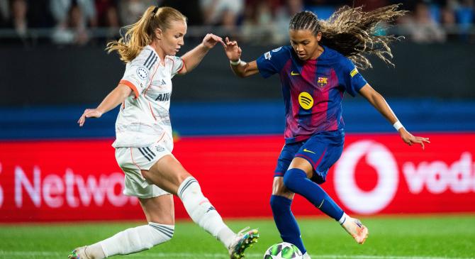 （躰(tǐ)育）足(zú)球——欧冠女足(zú)：巴(bā)塞罗那(nà)勝(shèng)拜仁(rén)慕尼(ní)黑