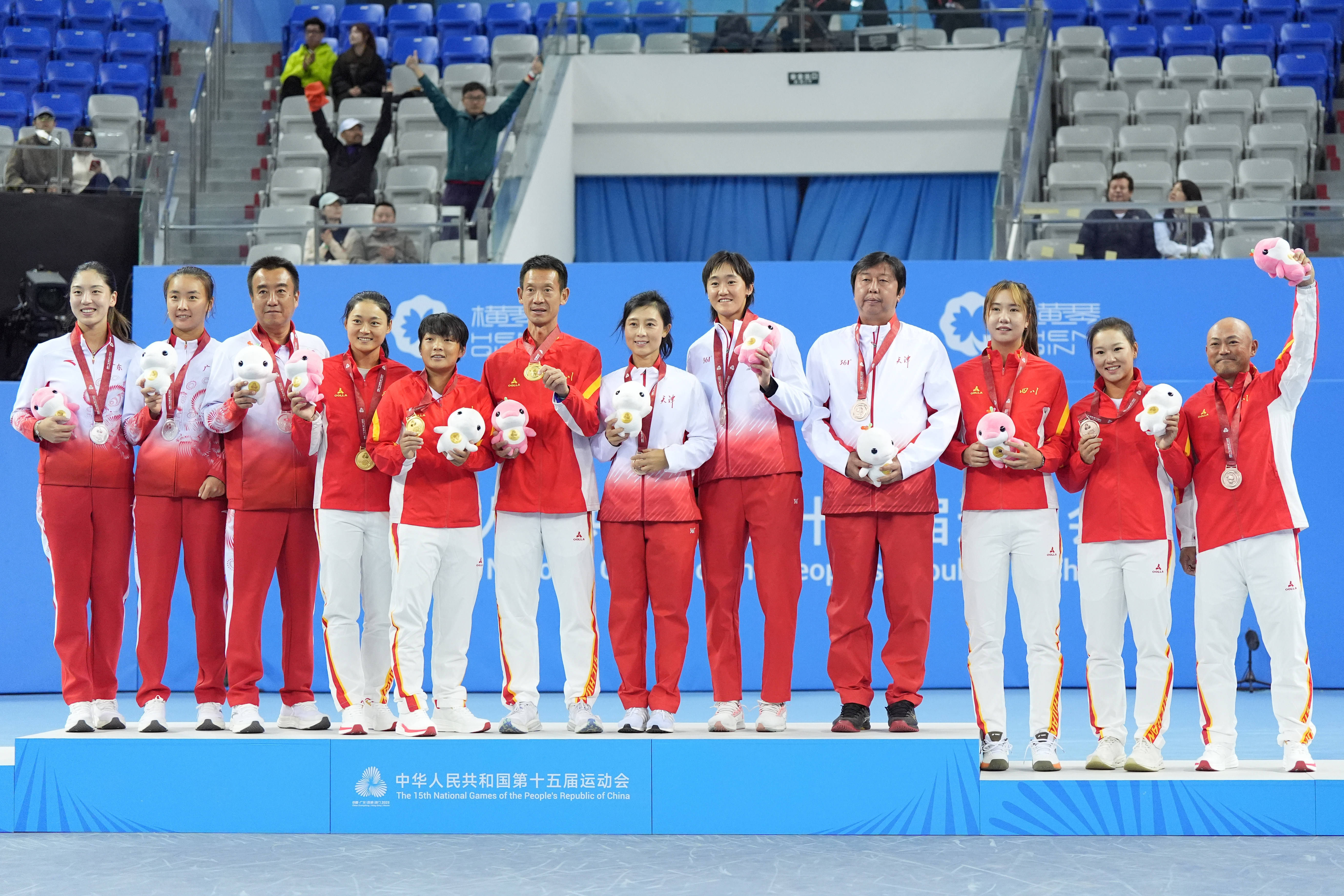 全运会｜网球——女子双打颁奖仪式