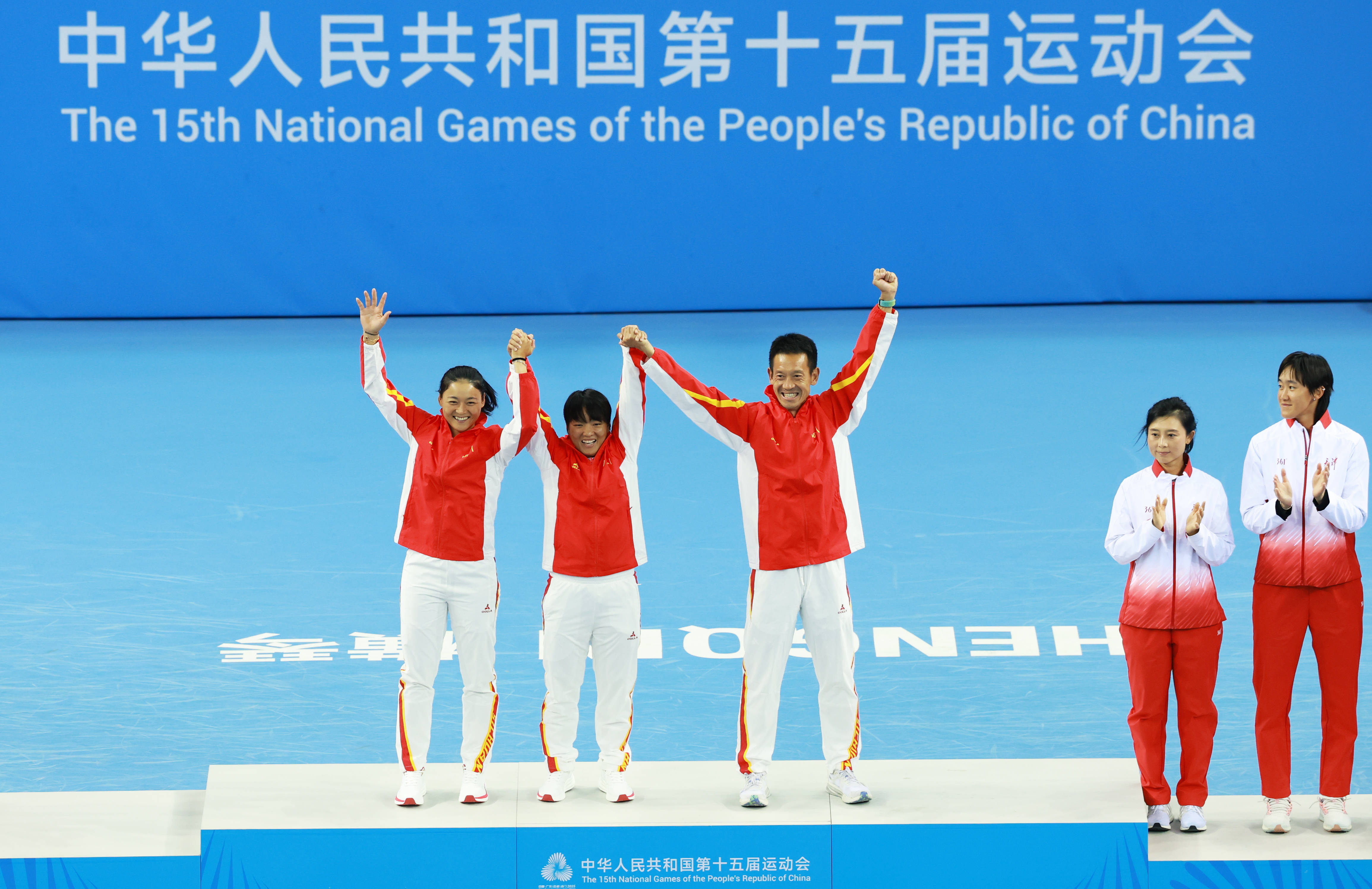 全运会｜网球——女子双打颁奖仪式